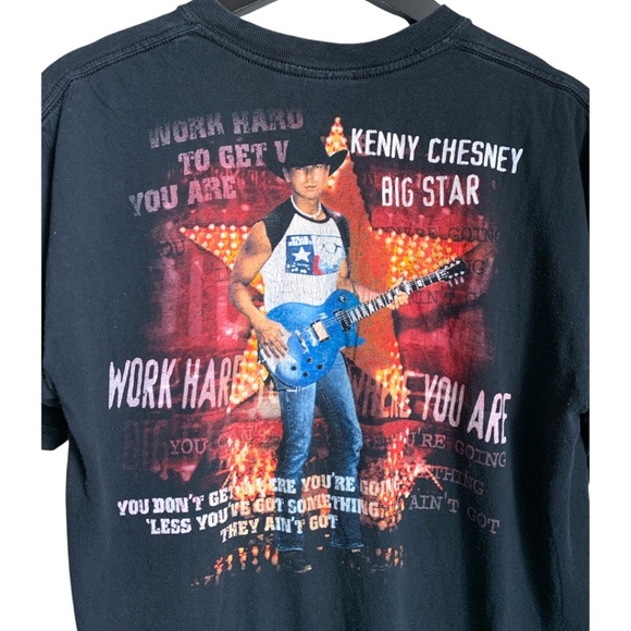Vintage Y2K Kenny Chesney Concert Tee Sz Medium 2003 Big Star Concert T-Shirt - Picture 4 of 11